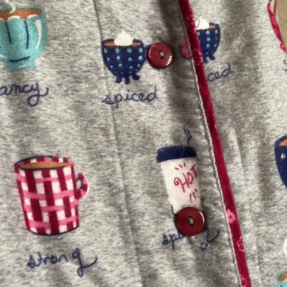 Munki Sz L Coffee Latte Classic Flannel Pajama Top ONLY - Picture 11 of 14